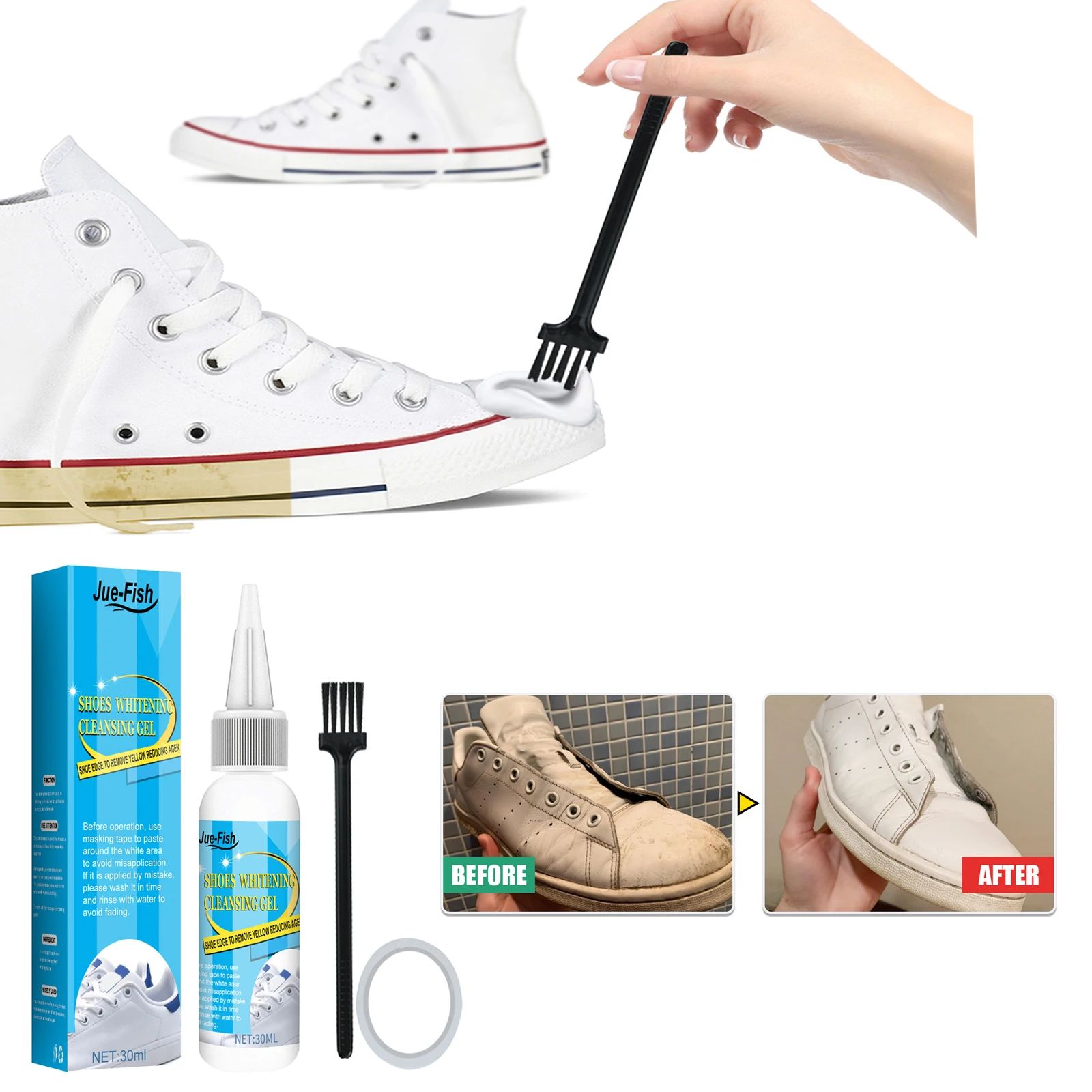 Sneaker Protector Spray - White Shoes Cleaning Gel Stain Dirt