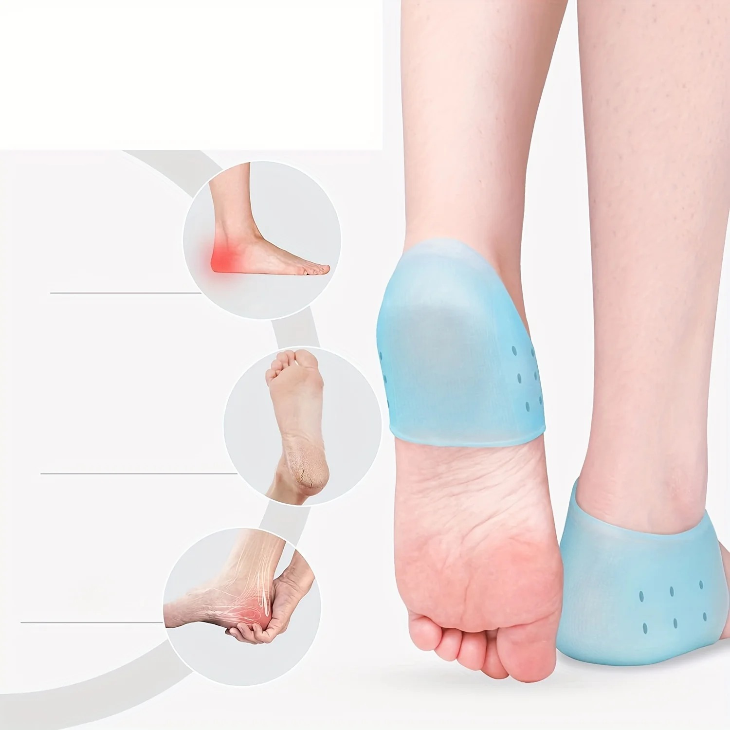 2PCS Silicone Gel Heel Cups Cu - Shoe Polish Cream 评论和价格