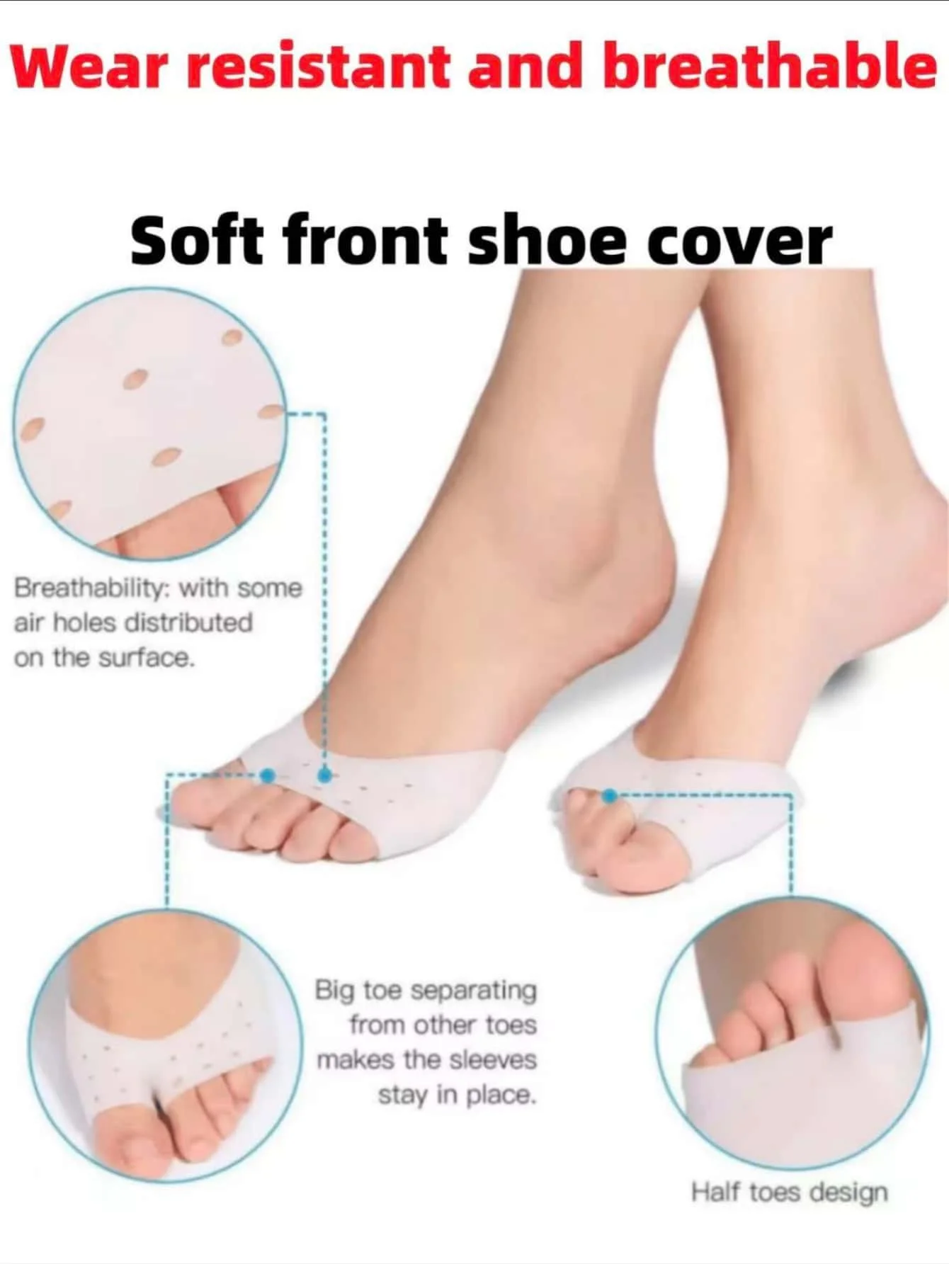 1 Pair of High Heel Toe Covers - Shoe Polish Cream 评论和价格