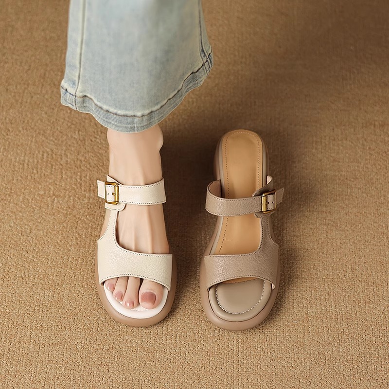 Leather Sandals Women's Summer - Insole Memory Foam 评论和价格
